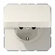 JUNG CD 1520 NBFKIKL wandcontactdoos randaarde Safety+ klapdeksel CD500 creme