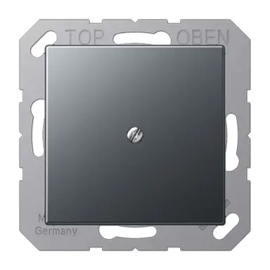 JUNG A 590 BFA ANM centraalplaat met snoerinvoer en draagring A-range antraciet mat