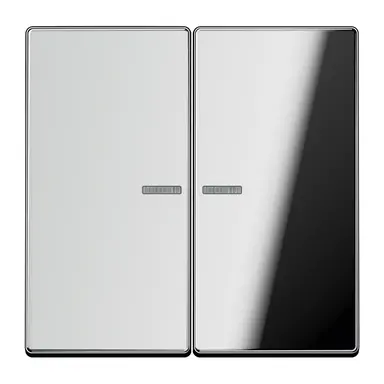 JUNG GCR 2995 KO5 schakelwip 2-voudig met controlevenster LS990 glanzend chroom