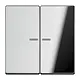 JUNG GCR 2995 KO5 schakelwip 2-voudig met controlevenster LS990 glanzend chroom