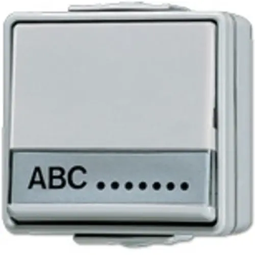JUNG 606 NAW wisselschakelaar 10A met onderbak en tekstvenster IP44 WG600