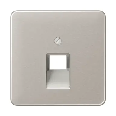 JUNG CD 569-1 UA PT centraalplaat 1-voudig tbv RJ45 wandcontactdoos CD500 platina