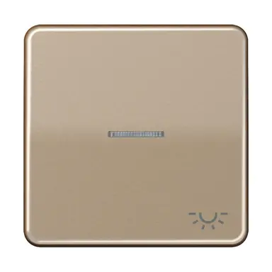 JUNG CD 590 KO5L GB schakelwip met lichtsymbool en controlevenster CD500 goud brons