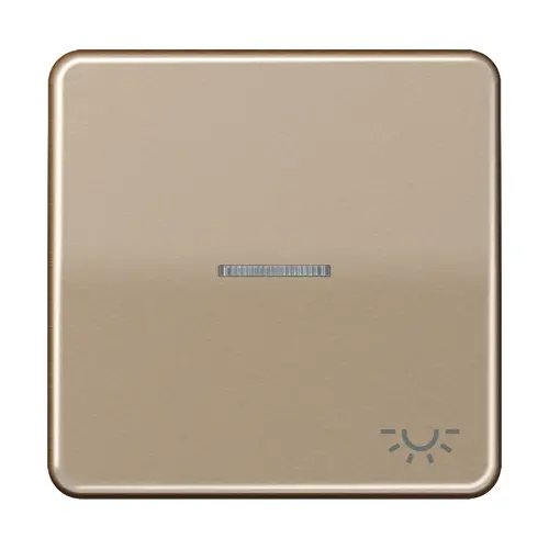 JUNG CD 590 KO5L GB schakelwip met lichtsymbool en controlevenster CD500 goud brons