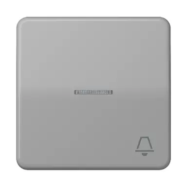 JUNG CD 590 KO5K GR schakelwip met belsymbool en controlevenster CD500 grijs
