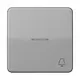 JUNG CD 590 KO5K GR schakelwip met belsymbool en controlevenster CD500 grijs