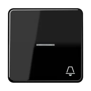 JUNG CD 590 KO5K SW schakelwip met belsymbool en controlevenster CD500 zwart glans