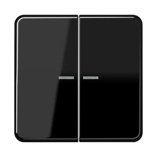 JUNG CD 595 KO5 SW schakelwip 2-voudig met controlevenster CD500 zwart glans
