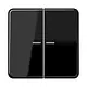 JUNG CD 595 KO5 SW schakelwip 2-voudig met controlevenster CD500 zwart glans
