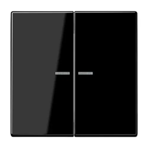 JUNG LS 995 KO5 SW schakelwip 2-voudig met controlevenster LS990 zwart glans