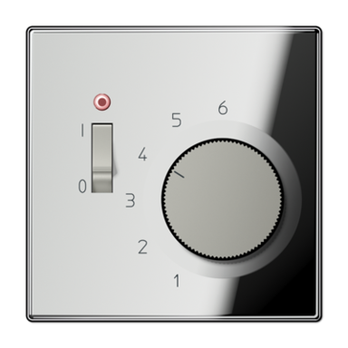 JUNG TR GCR 241 kamerthermostaat verbreek 24V LS990 glanzend chroom