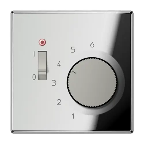 JUNG TR GCR 241 kamerthermostaat verbreek 24V LS990 glanzend chroom