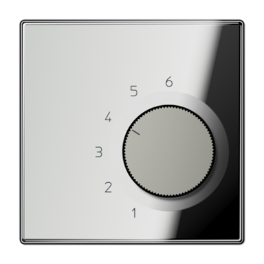 JUNG TR GCR 246 kamerthermostaat wissel 24V LS990 glanzend chroom