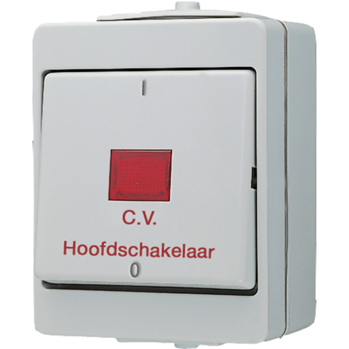 JUNG 603 EHW 3-polige schakelaar met controleverlichting opbouw IP44 WG600
