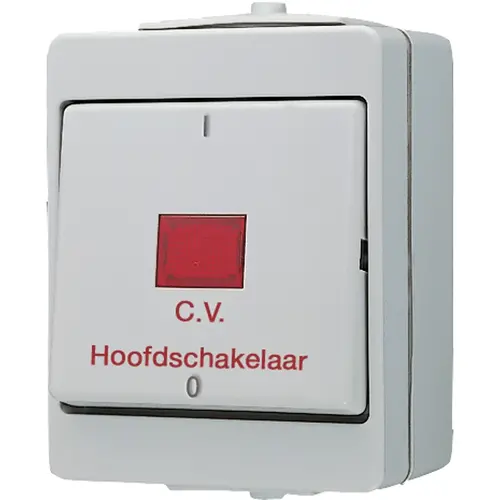JUNG 603 EHW 3-polige schakelaar met controleverlichting opbouw IP44 WG600