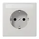 JUNG LS 1520 NKINA LG wandcontactdoos randaarde tekstvenster Safety+ LS990 lichtgrijs