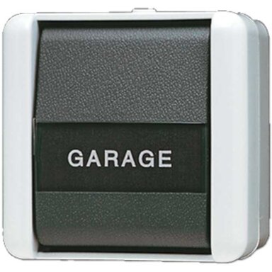 JUNG 831 NAW drukcontact 1-voudig 1 maakcontact met tekstvenster opbouw IP44