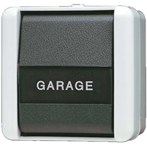JUNG 831 NAW drukcontact 1-voudig 1 maakcontact met tekstvenster opbouw IP44