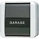 JUNG 831 NAW drukcontact 1-voudig 1 maakcontact met tekstvenster opbouw IP44