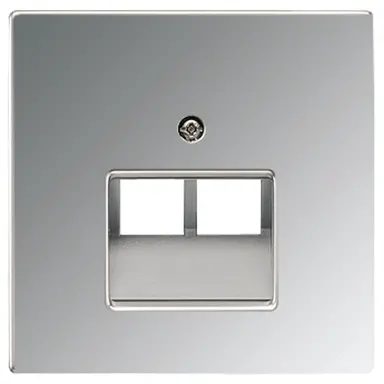 JUNG GCR 2969-2 UA centraalplaat 2-voudig tbv RJ45 wandcontactdoos LS990 glanzend chroom