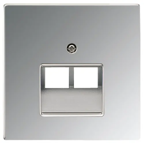 JUNG GCR 2969-2 UA centraalplaat 2-voudig tbv RJ45 wandcontactdoos LS990 glanzend chroom