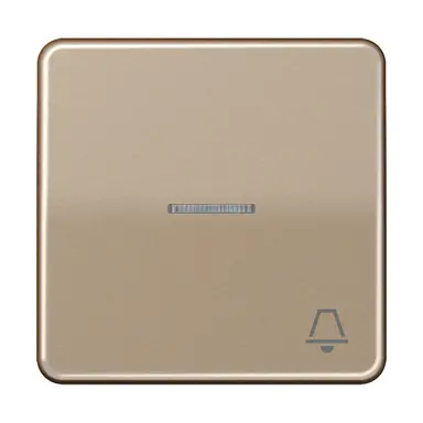 JUNG CD 590 KO5K GB schakelwip met belsymbool en controlevenster CD500 goud brons
