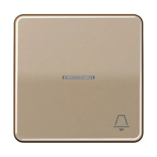 JUNG CD 590 KO5K GB schakelwip met belsymbool en controlevenster CD500 goud brons