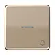 JUNG CD 590 KO5K GB schakelwip met belsymbool en controlevenster CD500 goud brons