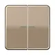 JUNG CD 595 KO5 GB schakelwip 2-voudig met controlevenster CD500 goud brons