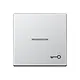 JUNG A 590 KO5 T AL schakelwip met sleutelsymbool en controlevenster A-range aluminium