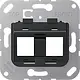 JUNG 3069-2 BR montageadapter 30 graden Brand-Rex 2-voudig