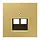 JUNG ME 2969-2 UA C centraalplaat 2-voudig tbv RJ45 wandcontactdoos LS990 messing klassiek