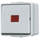 JUNG 606 KOW wisselschakelaar met controleverlichting 10A met onderbak IP44 WG600