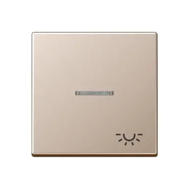 JUNG A 590 KO5 L CH schakelwip met lichtsymbool en controlevenster A-range champagne