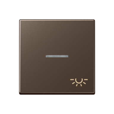 JUNG A 590 KO5 L MO schakelwip met lichtsymbool en controlevenster A-range mokka