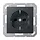 JUNG A 1520 NBFKI ANM wandcontactdoos randaarde Safety+ A-range antraciet mat