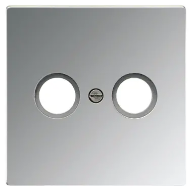 JUNG GCR 2990 TV centraalplaat antenne-coax LS990 glanzend chroom