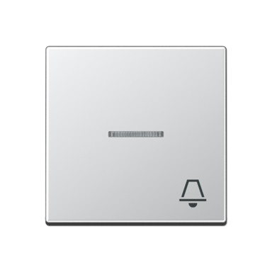 JUNG A 590 KO5 K AL schakelwip met belsymbool controlevenster A-range aluminium