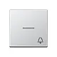 JUNG A 590 KO5 K AL schakelwip met belsymbool controlevenster A-range aluminium