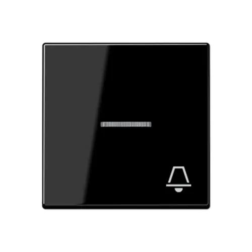 JUNG A 590 KO5 K SW schakelwip met belsymbool controlevenster A-range zwart glans