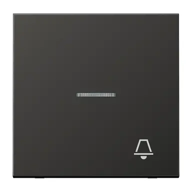 JUNG AL 2990 KO5 K AN schakelwip met belsymbool en controlevenster LS990 antraciet gelakt aluminium