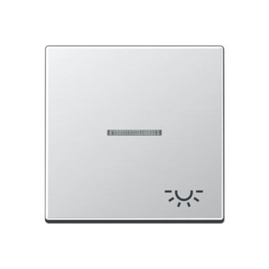 JUNG A 590 KO5 L AL schakelwip met lichtsymbool en controlevenster A-range aluminium