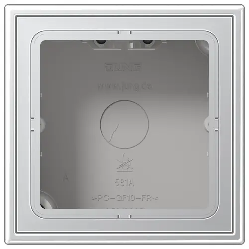 JUNG AL 2581 A-L opbouwbak 1-voudig LS990 aluminium