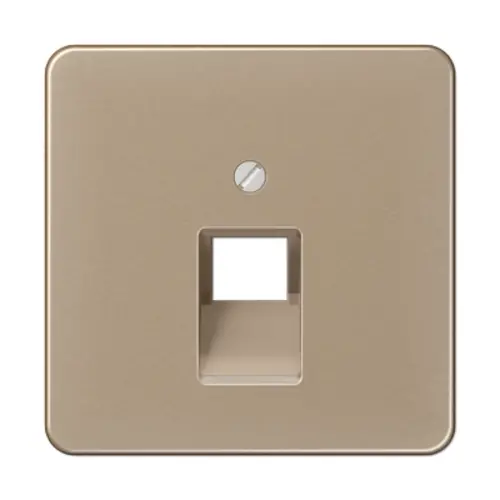 JUNG CD 569-1 UA GB centraalplaat 1-voudig tbv RJ45 wandcontactdoos CD500 goud brons