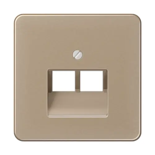 JUNG CD 569-2 UA GB centraalplaat 2-voudig tbv RJ45 wandcontactdoos CD500 goud brons