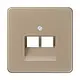 JUNG CD 569-2 UA GB centraalplaat 2-voudig tbv RJ45 wandcontactdoos CD500 goud brons
