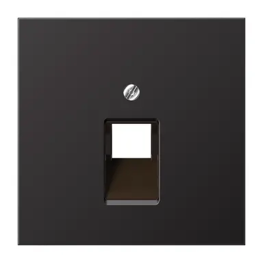 JUNG AL 2969-1 UA D centraalplaat 1-voudig tbv RJ45 wandcontactdoos LS990 dark gelakt aluminium