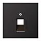 JUNG AL 2969-1 UA D centraalplaat 1-voudig tbv RJ45 wandcontactdoos LS990 dark gelakt aluminium