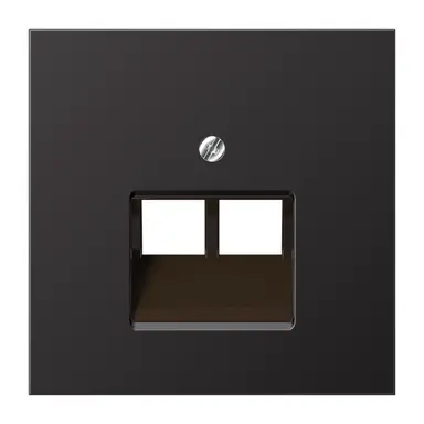 JUNG AL 2969-2 UA D centraalplaat 2-voudig tbv RJ45 wandcontactdoos LS990 dark gelakt aluminium