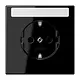 JUNG LS 1520 NNA SW wandcontactdoos randaarde tekstvenster LS990 zwart